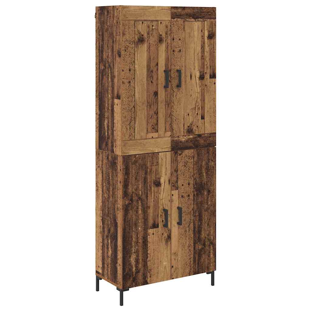 Hoge kast 2 pcs Oud Hout Bewerkt hout is nu te koop bij PeponiXL, paradijselijk wonen!