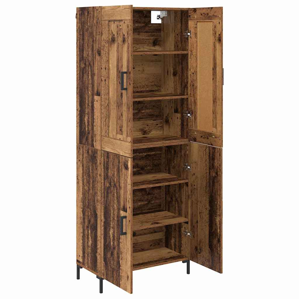 Hoge kast 2 pcs Oud Hout Bewerkt hout is nu te koop bij PeponiXL, paradijselijk wonen!