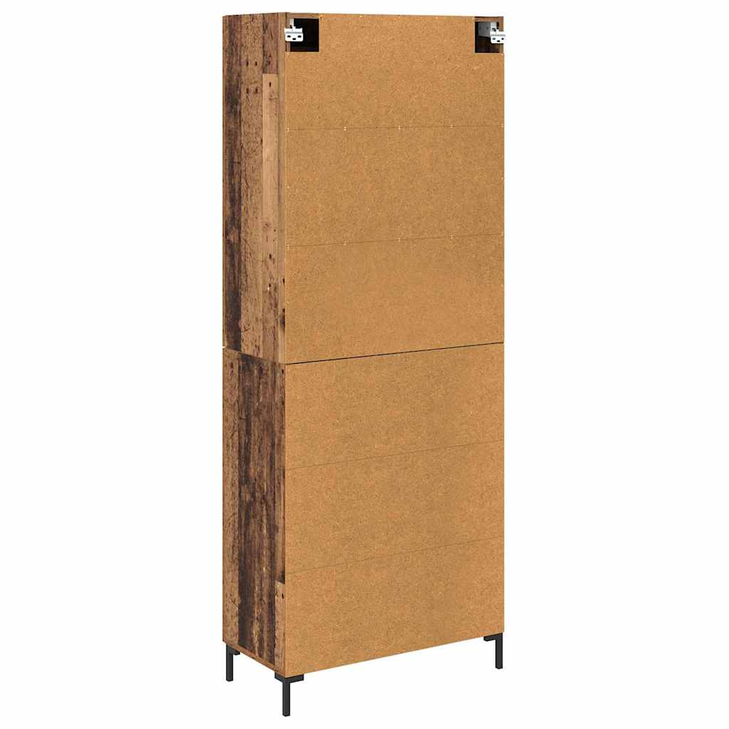 Hoge kast 2 pcs Oud Hout Bewerkt hout is nu te koop bij PeponiXL, paradijselijk wonen!