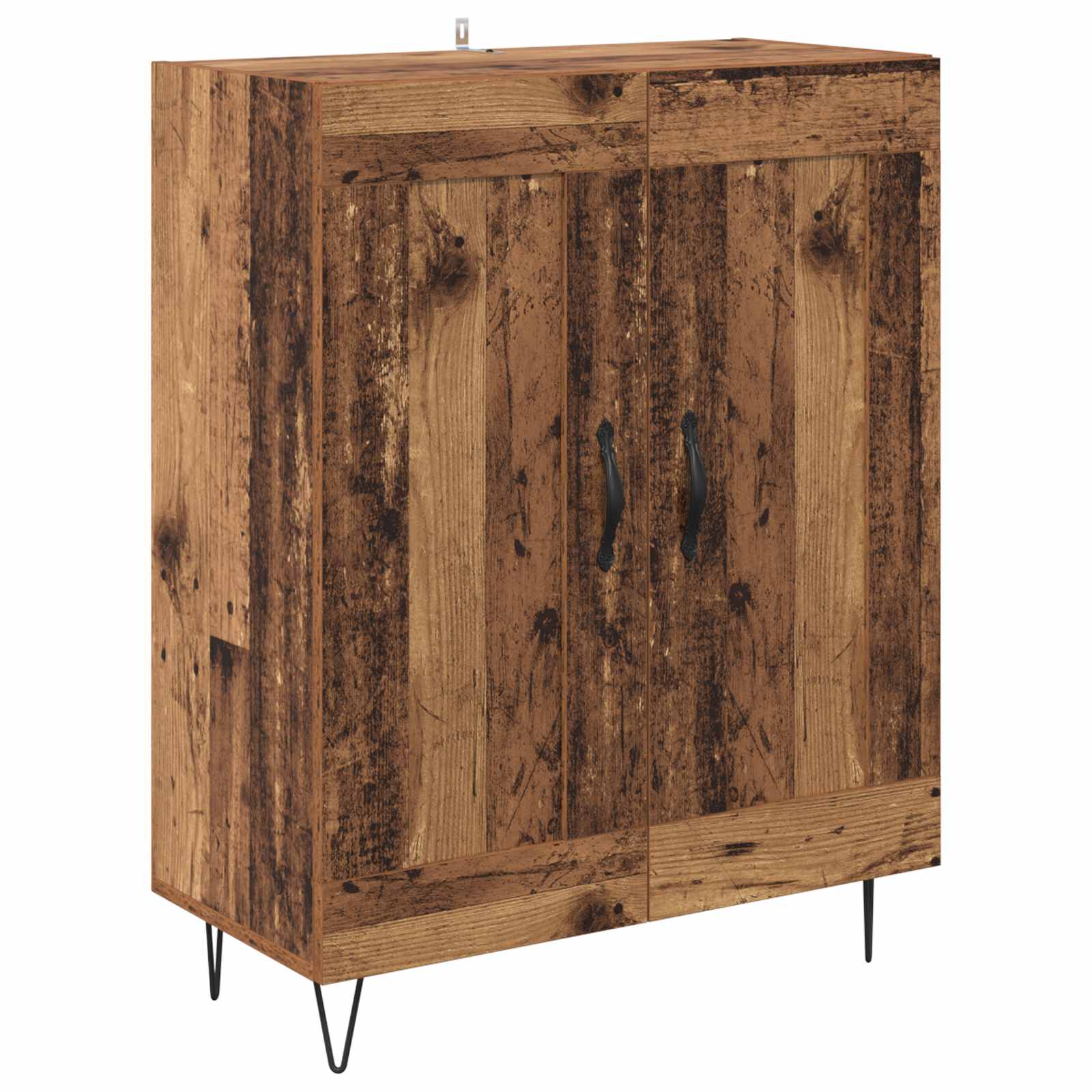 Hoge kast 2 pcs Oudhout Bewerkt hout is nu te koop bij PeponiXL, paradijselijk wonen!