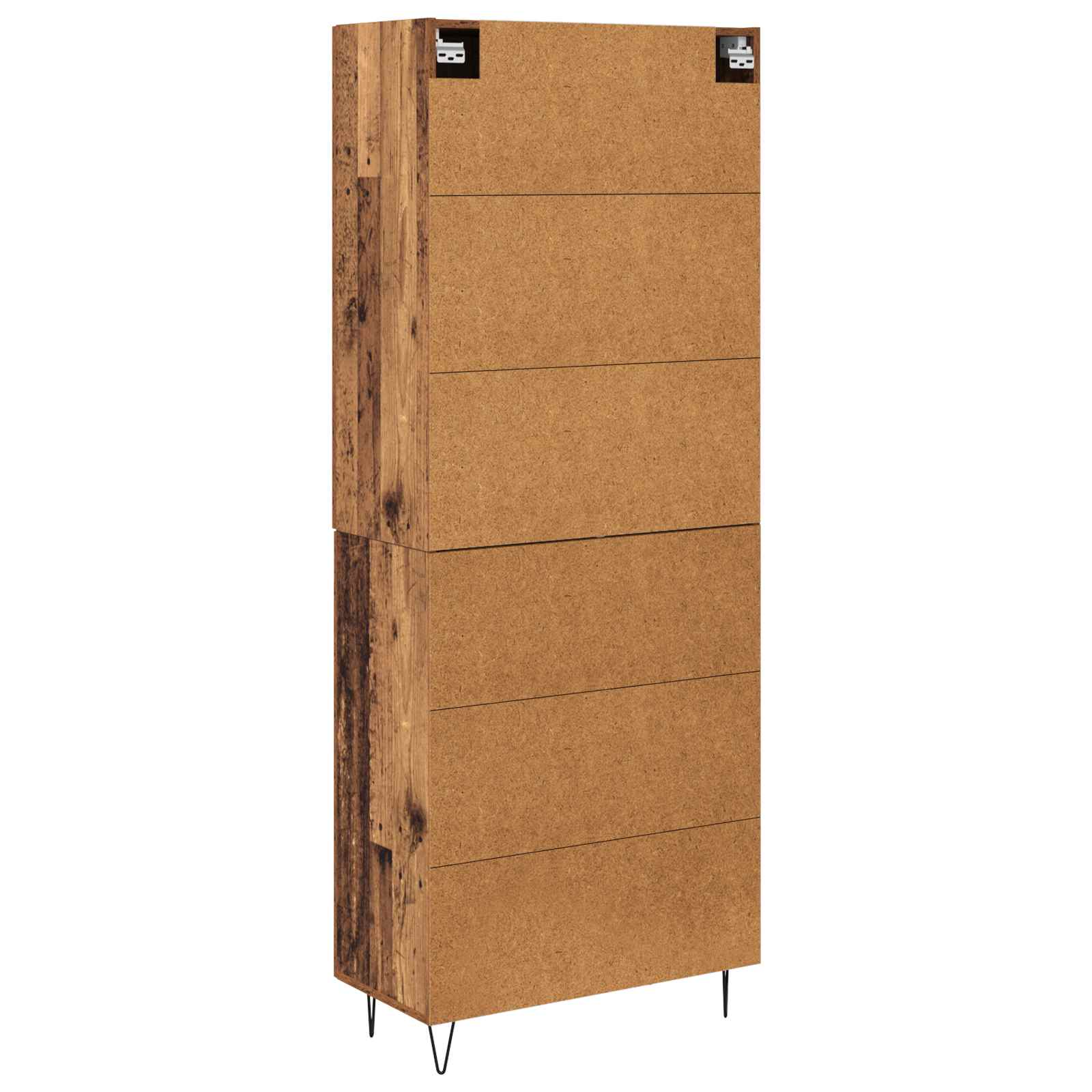 Hoge kast 2 pcs Oudhout Bewerkt hout is nu te koop bij PeponiXL, paradijselijk wonen!