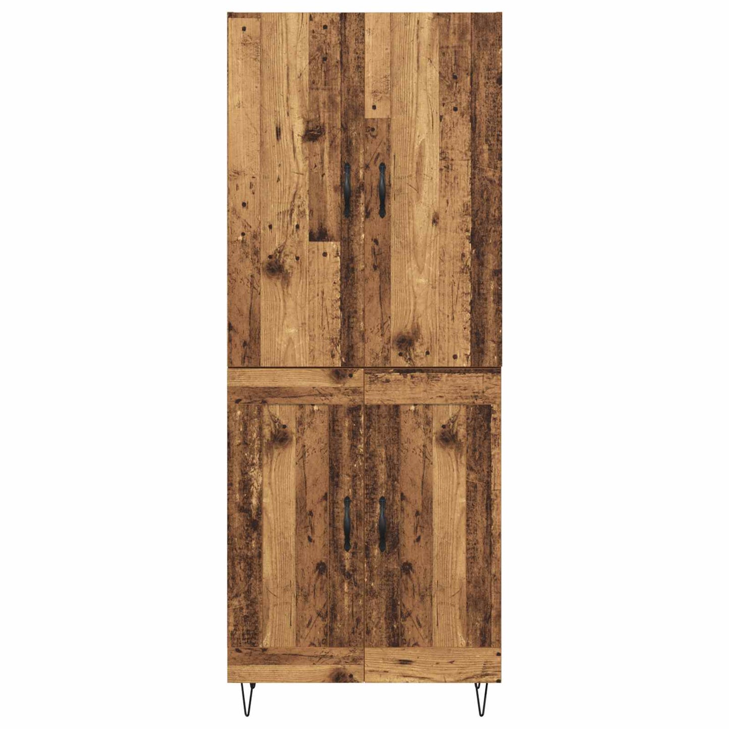 Hoge kast 2 pcs Oudhout Bewerkt hout is nu te koop bij PeponiXL, paradijselijk wonen!