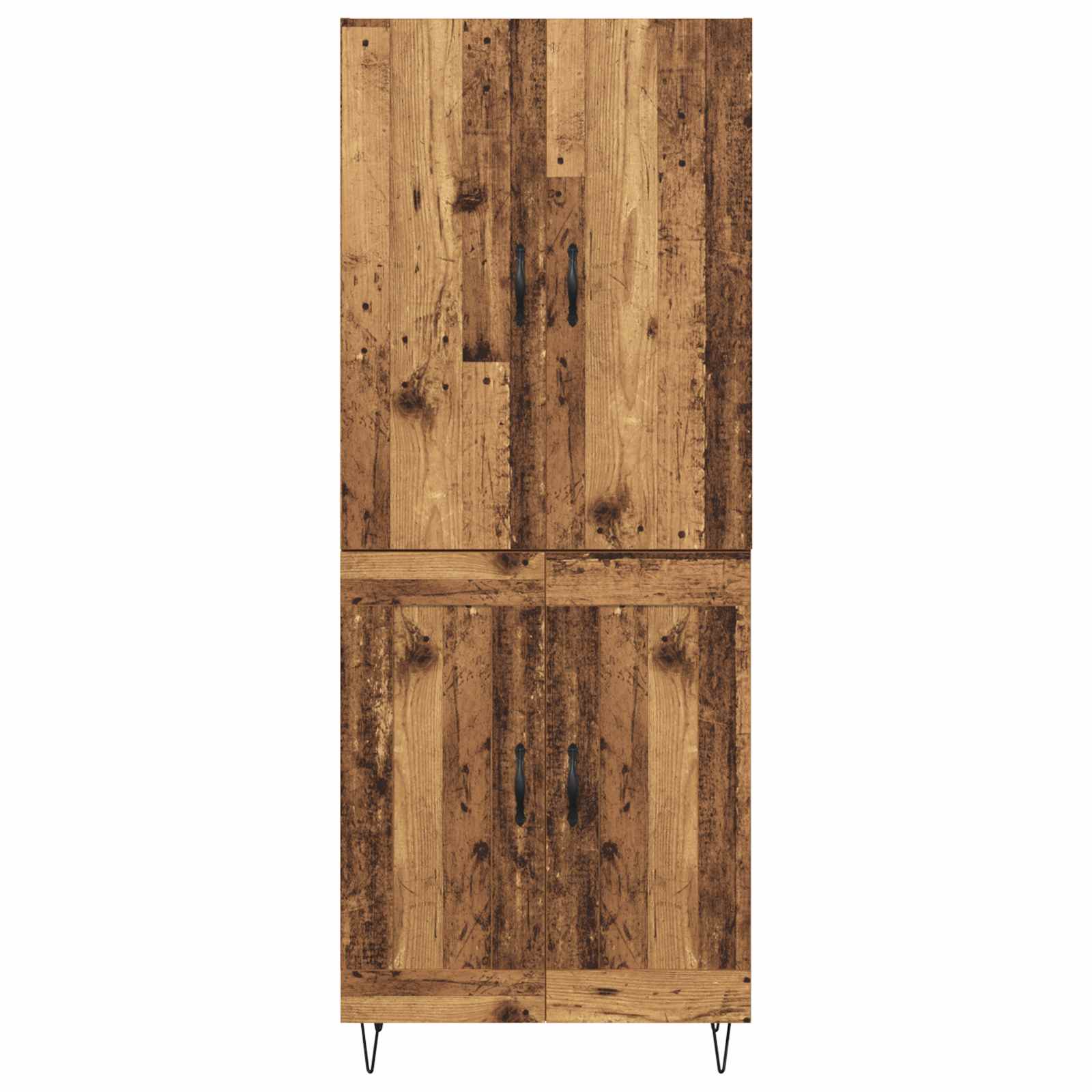 Hoge kast 2 pcs Oudhout Bewerkt hout is nu te koop bij PeponiXL, paradijselijk wonen!