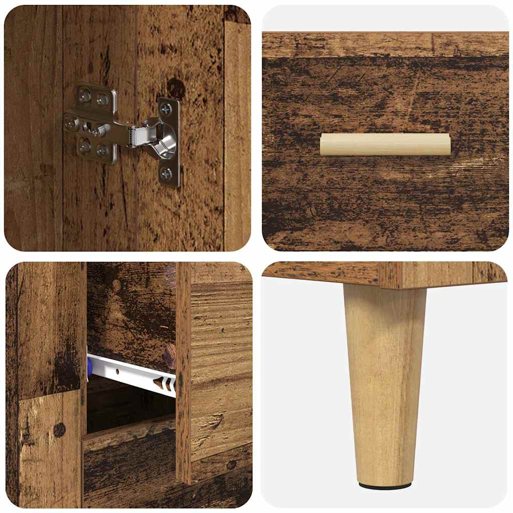 Hoge kast met lade Oud Hout 69,5 x 34 x 180 cm Bewerkt hout is nu te koop bij PeponiXL, paradijselijk wonen!