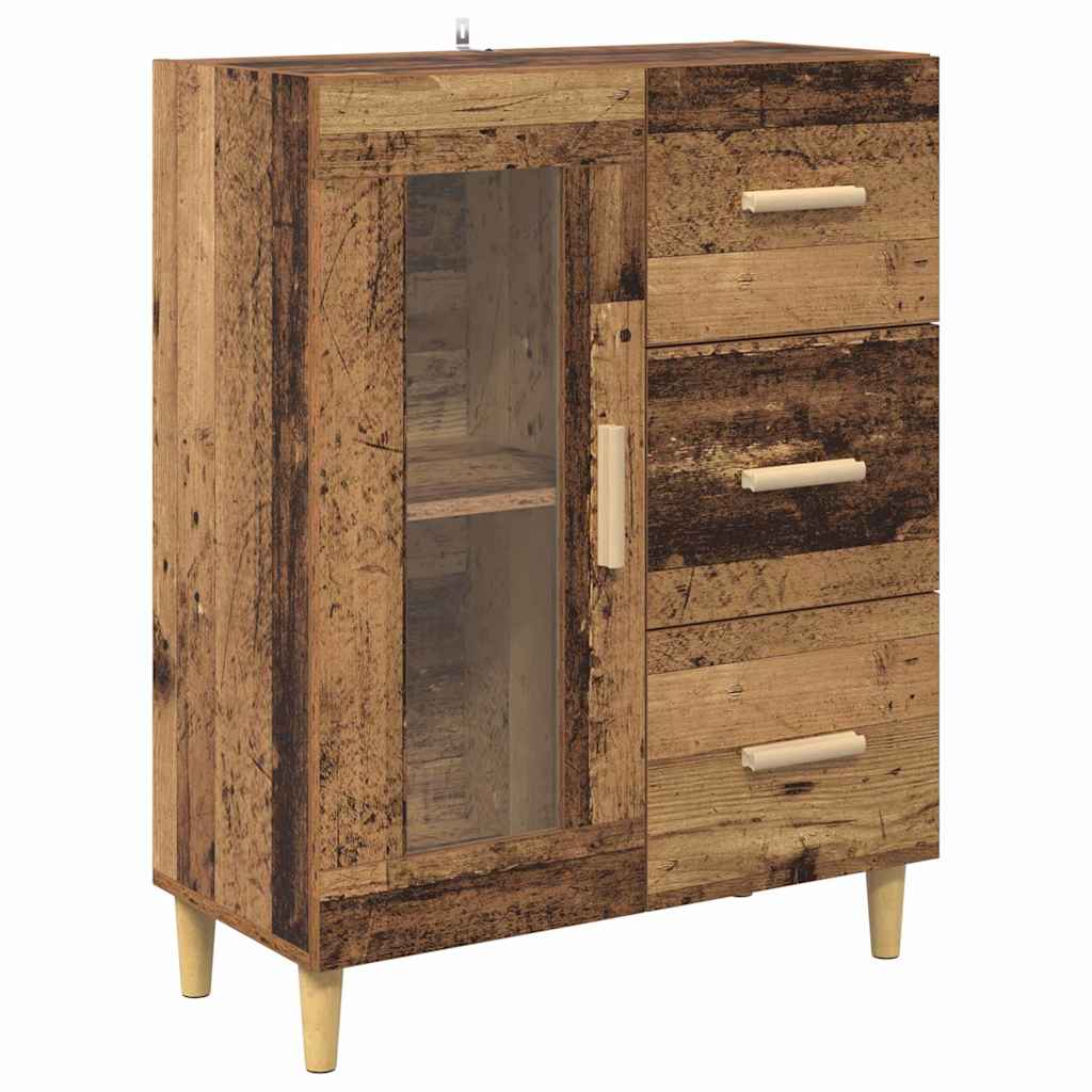 Hoge kast met lade Oud Hout 69,5 x 34 x 180 cm Bewerkt hout is nu te koop bij PeponiXL, paradijselijk wonen!