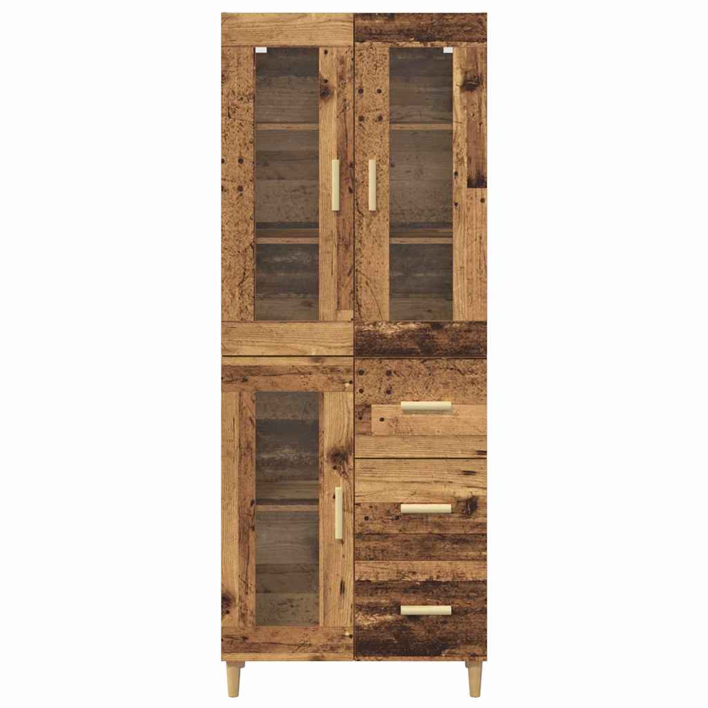 Hoge kast met lade Oud Hout 69,5 x 34 x 180 cm Bewerkt hout is nu te koop bij PeponiXL, paradijselijk wonen!