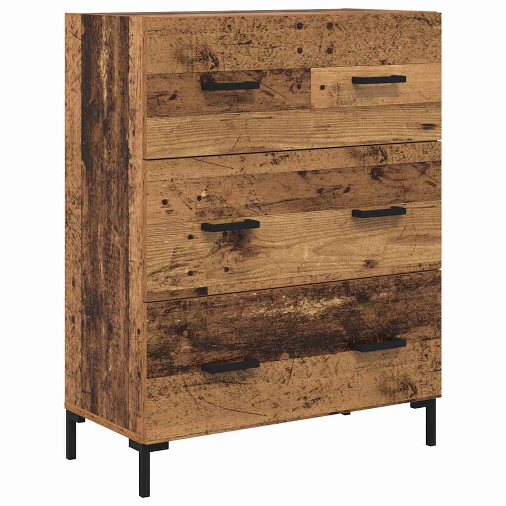 Hoge kast met lade 2 pcs Oud Hout Bewerkt hout is nu te koop bij PeponiXL, paradijselijk wonen!