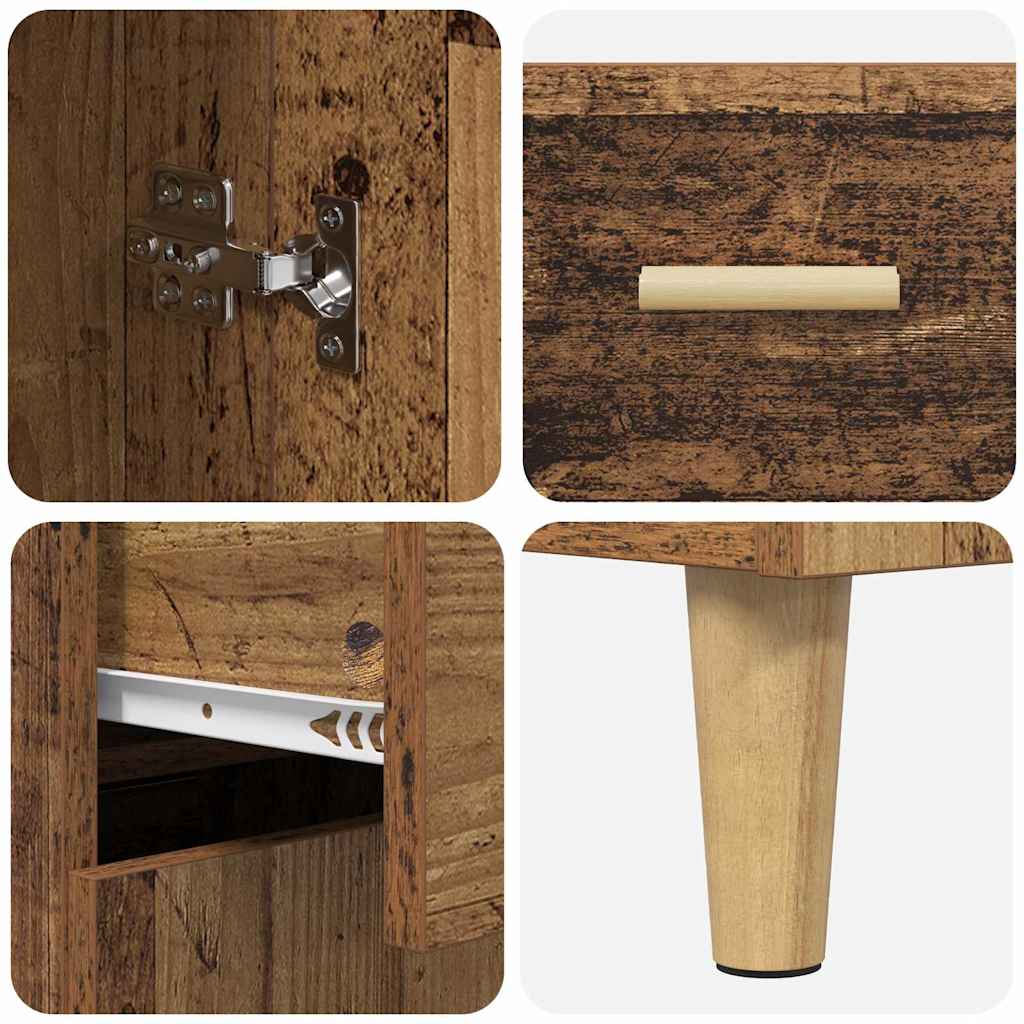 Hoge kast met lade Oud Hout 69,5 x 34 x 180 cm Bewerkt hout is nu te koop bij PeponiXL, paradijselijk wonen!