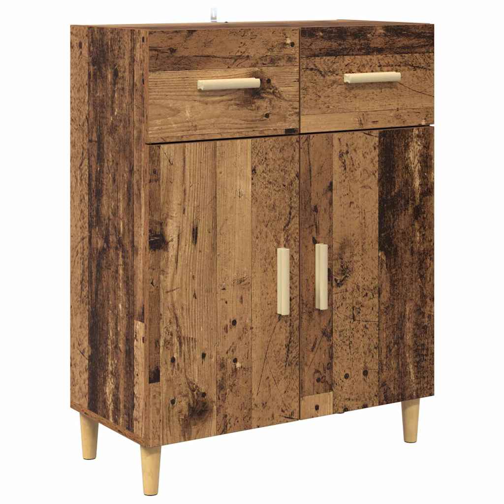 Hoge kast met lade Oud Hout 69,5 x 34 x 180 cm Bewerkt hout is nu te koop bij PeponiXL, paradijselijk wonen!