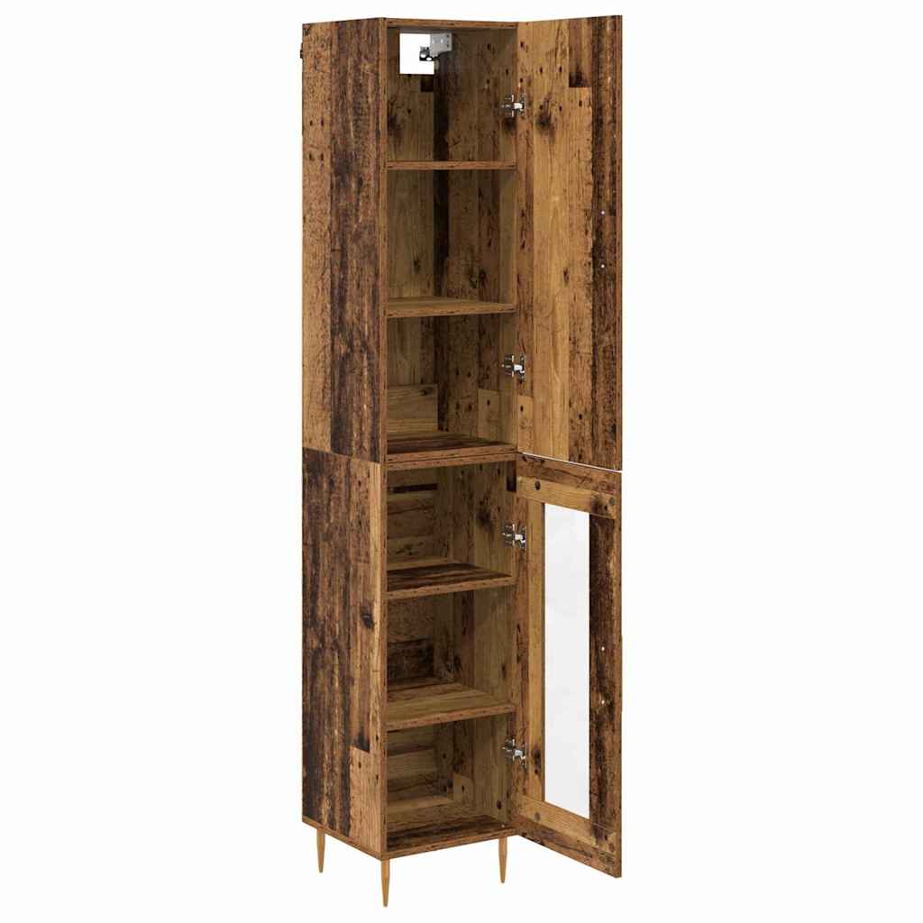 Hoge kast 2 pcs Oud Hout Bewerkt hout is nu te koop bij PeponiXL, paradijselijk wonen!