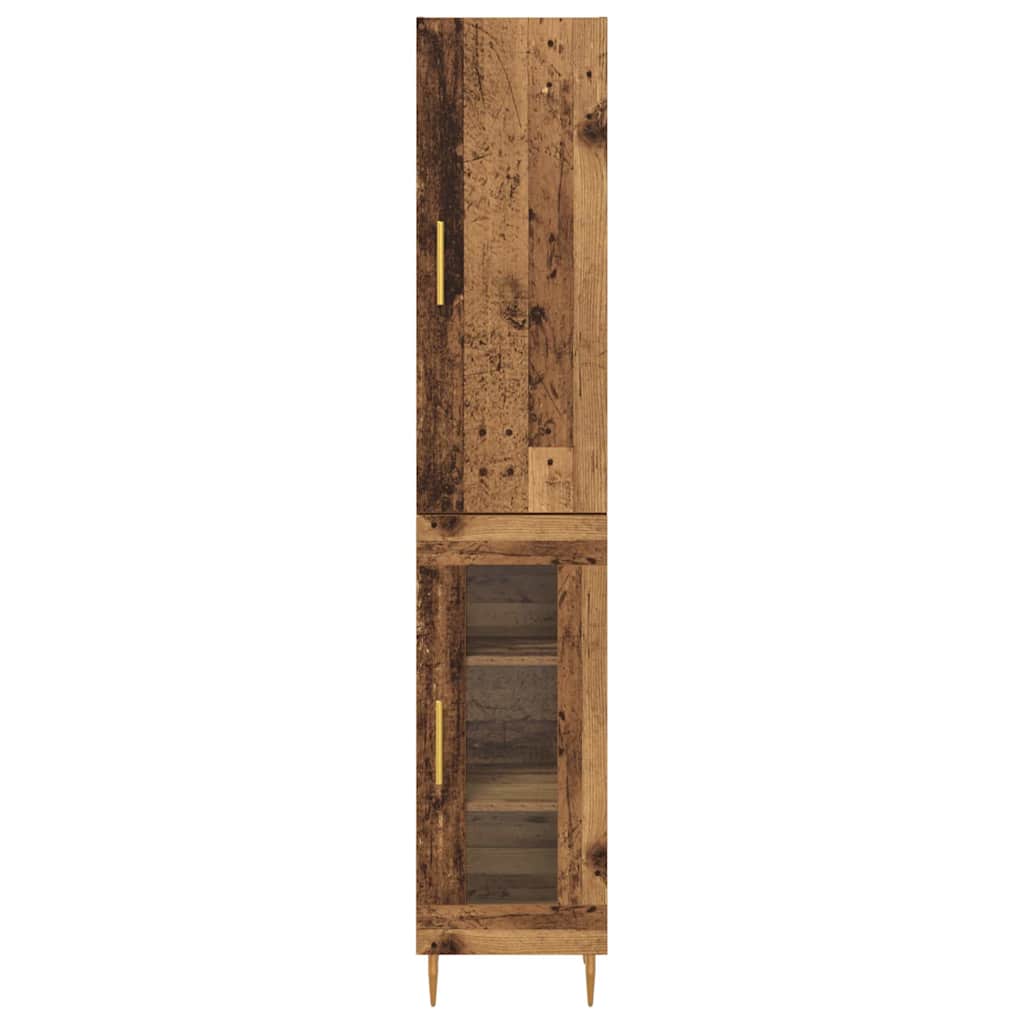Hoge kast 2 pcs Oud Hout Bewerkt hout is nu te koop bij PeponiXL, paradijselijk wonen!