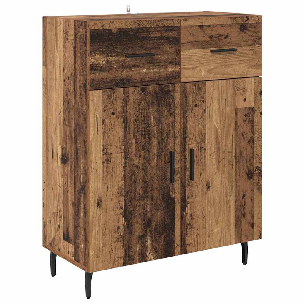 Hoge kast Oud Hout 69,5 x 34 x 180 cm Geengineerd Hout en Glas is nu te koop bij PeponiXL, paradijselijk wonen!