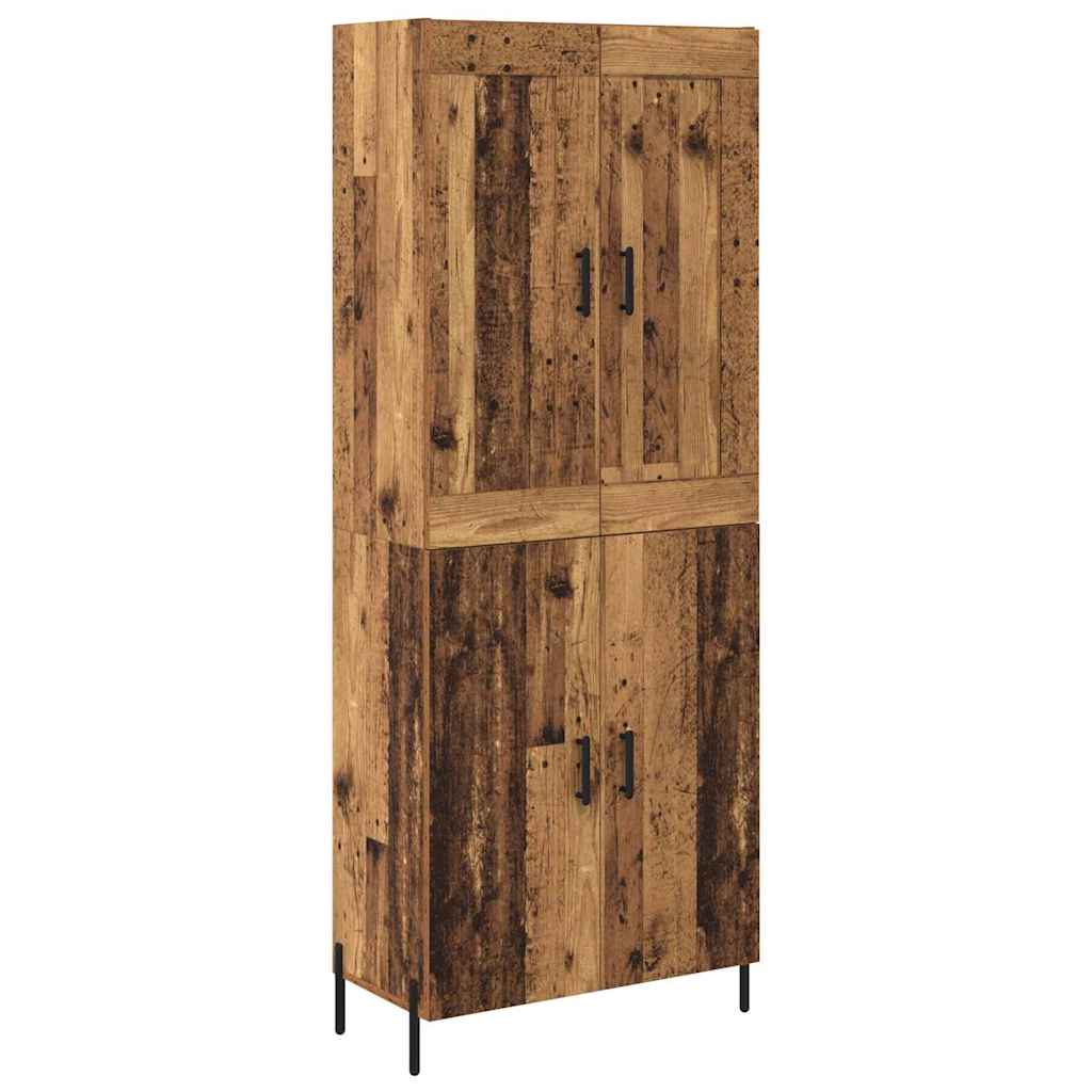Hoge kast 2 pcs Oud Hout Bewerkt hout is nu te koop bij PeponiXL, paradijselijk wonen!