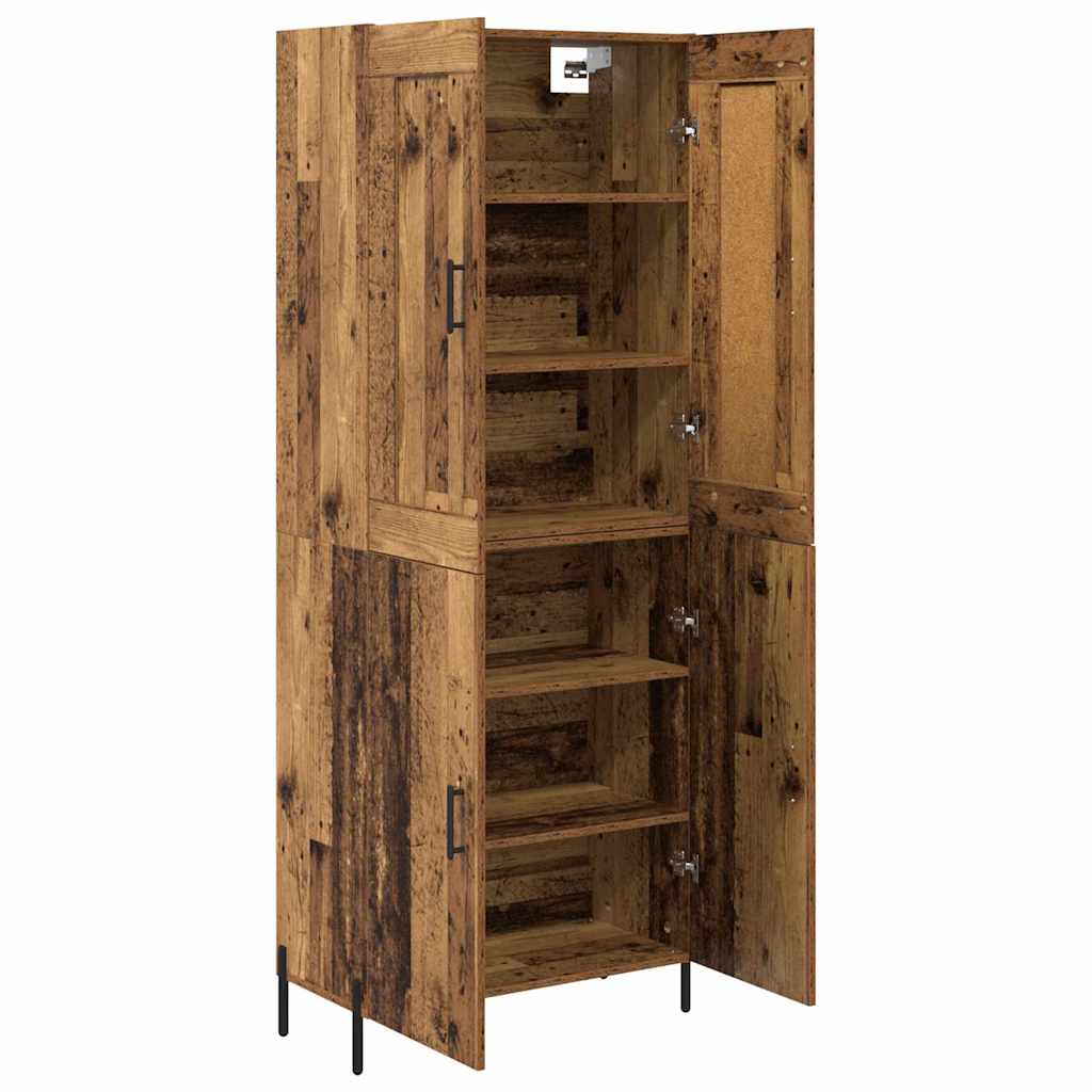 Hoge kast 2 pcs Oud Hout Bewerkt hout is nu te koop bij PeponiXL, paradijselijk wonen!