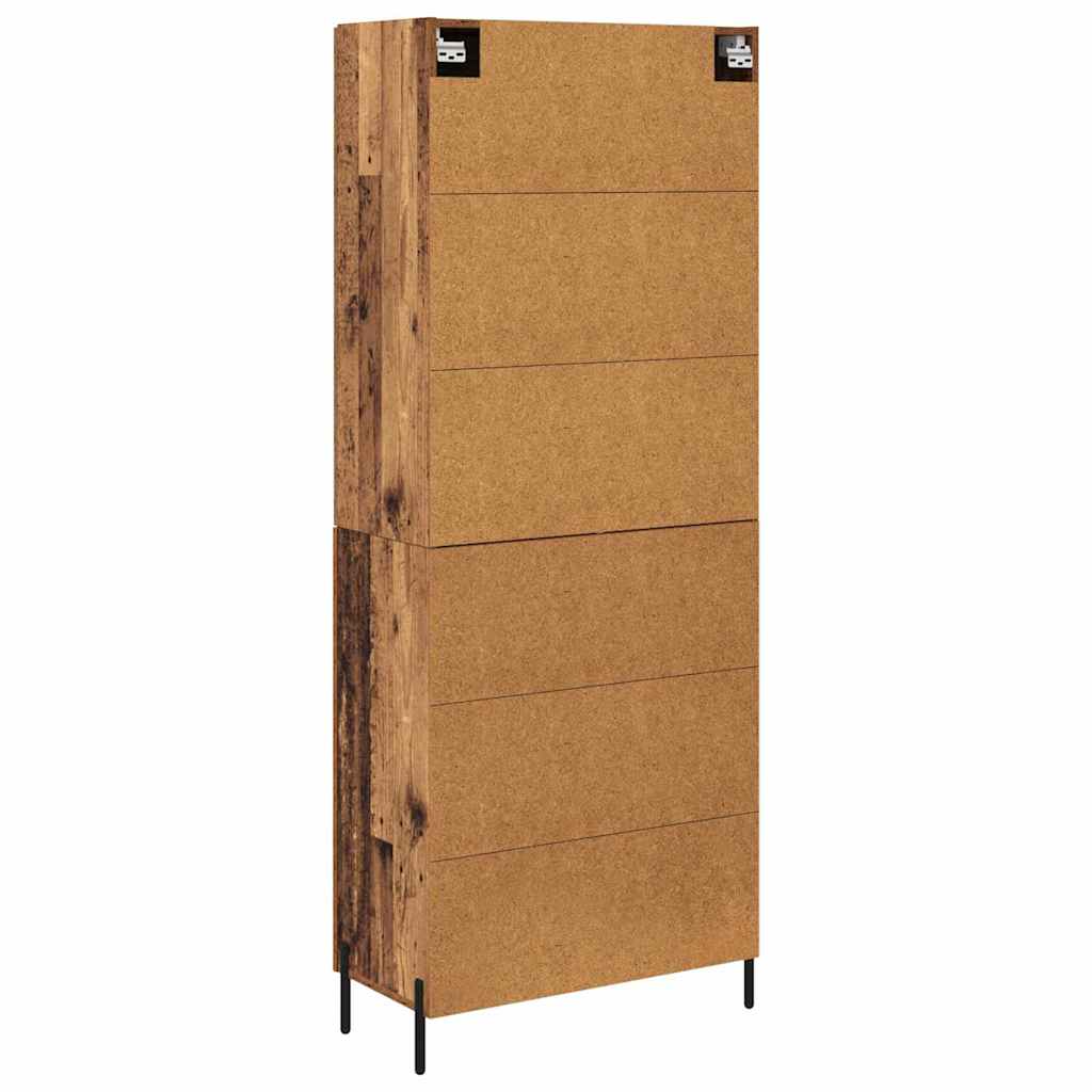Hoge kast 2 pcs Oud Hout Bewerkt hout is nu te koop bij PeponiXL, paradijselijk wonen!