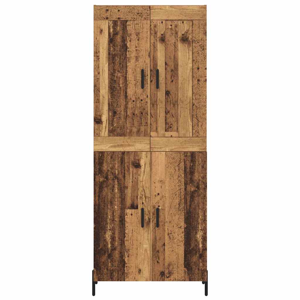 Hoge kast 2 pcs Oud Hout Bewerkt hout is nu te koop bij PeponiXL, paradijselijk wonen!