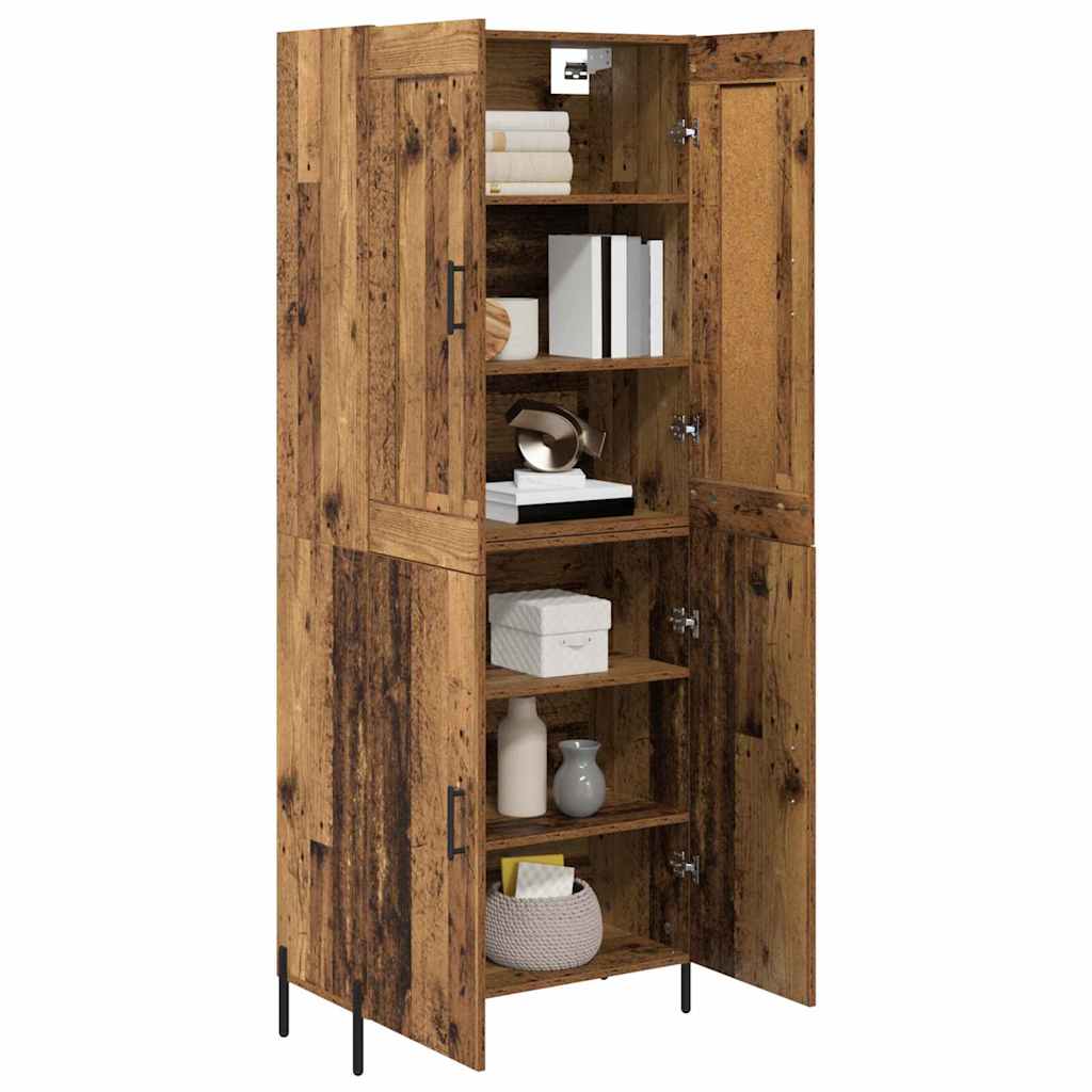 Hoge kast 2 pcs Oud Hout Bewerkt hout is nu te koop bij PeponiXL, paradijselijk wonen!