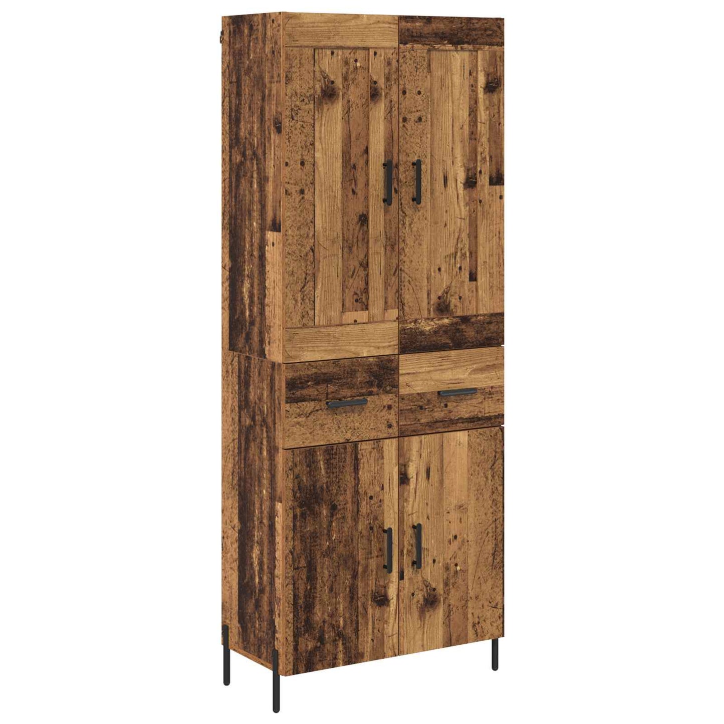 Hoge kast 2 pcs Oud Hout Bewerkt hout is nu te koop bij PeponiXL, paradijselijk wonen!