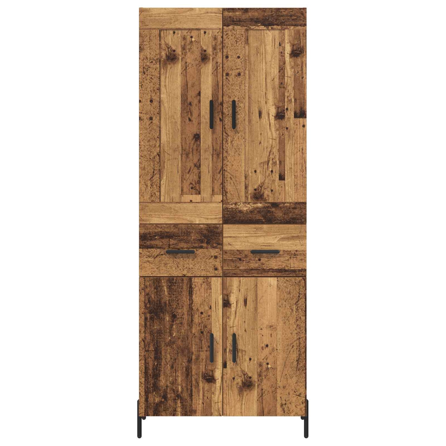Hoge kast 2 pcs Oud Hout Bewerkt hout is nu te koop bij PeponiXL, paradijselijk wonen!