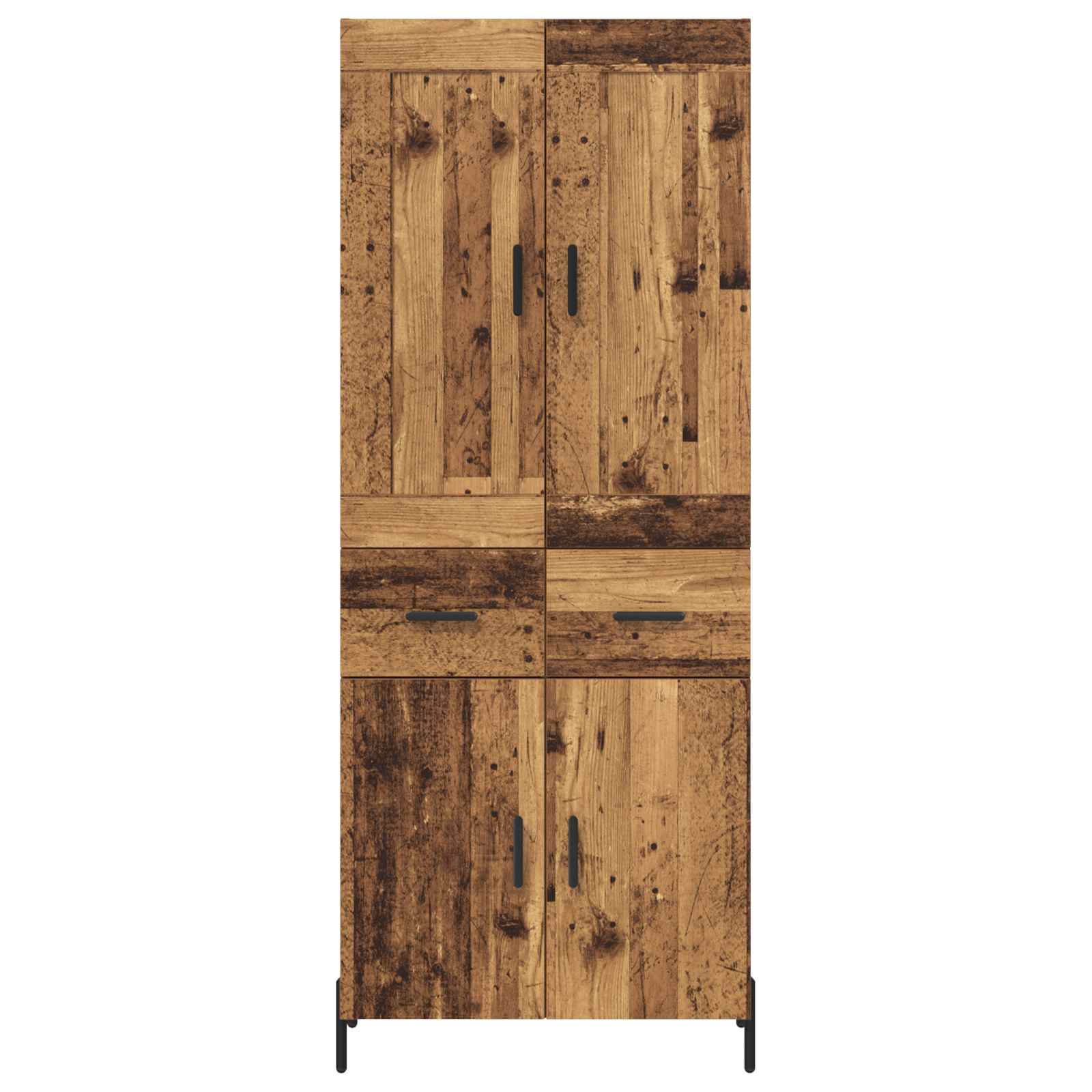 Hoge kast 2 pcs Oud Hout Bewerkt hout is nu te koop bij PeponiXL, paradijselijk wonen!