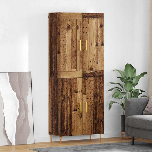 Hoge kast Oud Hout 69,5 x 34 x 180 cm Bewerkt hout is nu te koop bij PeponiXL, paradijselijk wonen!