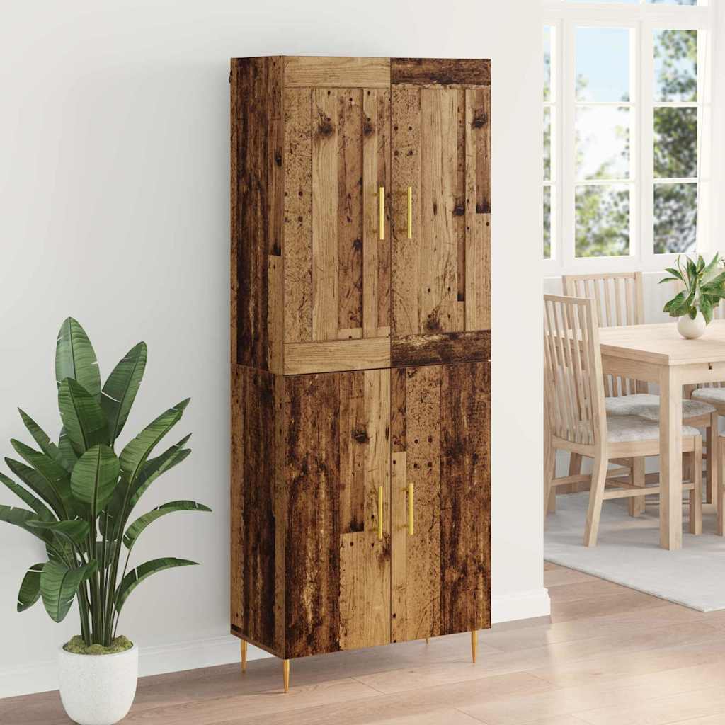 Hoge kast Oud Hout 69,5 x 34 x 180 cm Bewerkt hout is nu te koop bij PeponiXL, paradijselijk wonen!