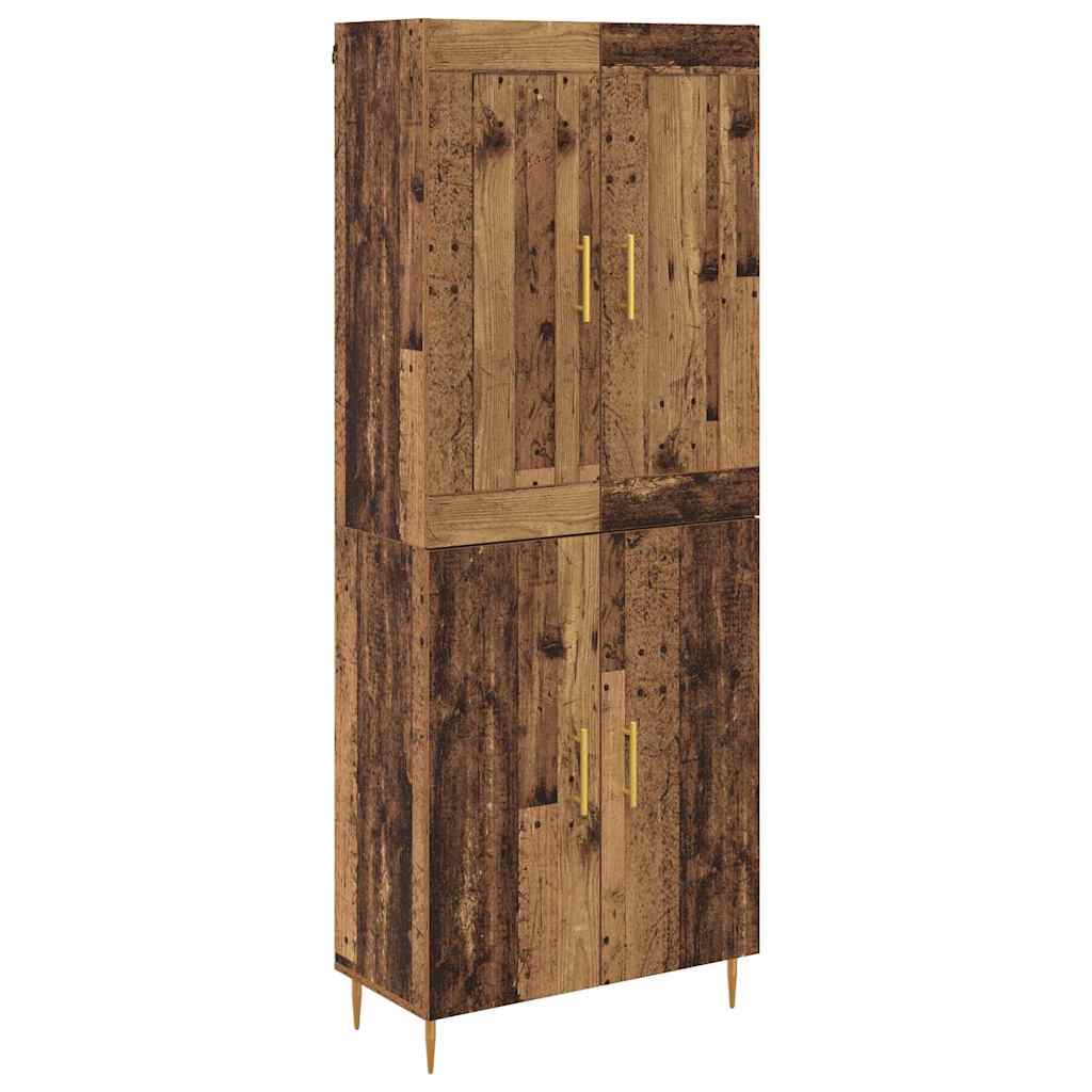 Hoge kast Oud Hout 69,5 x 34 x 180 cm Bewerkt hout is nu te koop bij PeponiXL, paradijselijk wonen!
