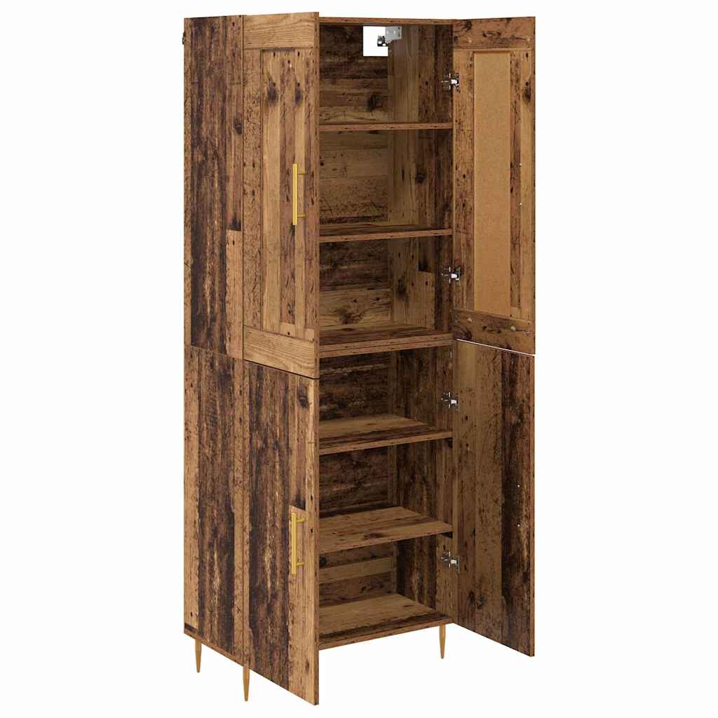 Hoge kast Oud Hout 69,5 x 34 x 180 cm Bewerkt hout is nu te koop bij PeponiXL, paradijselijk wonen!