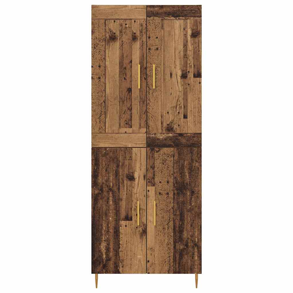 Hoge kast Oud Hout 69,5 x 34 x 180 cm Bewerkt hout is nu te koop bij PeponiXL, paradijselijk wonen!