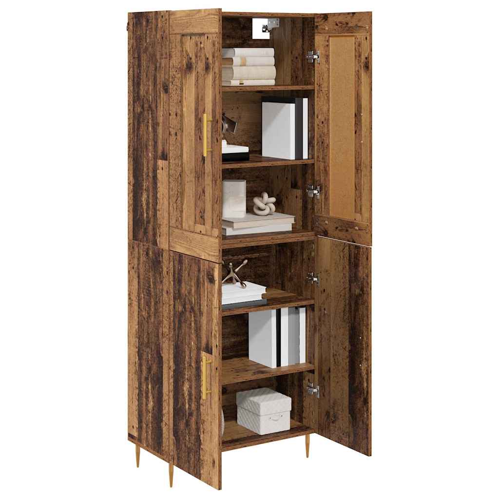 Hoge kast Oud Hout 69,5 x 34 x 180 cm Bewerkt hout is nu te koop bij PeponiXL, paradijselijk wonen!