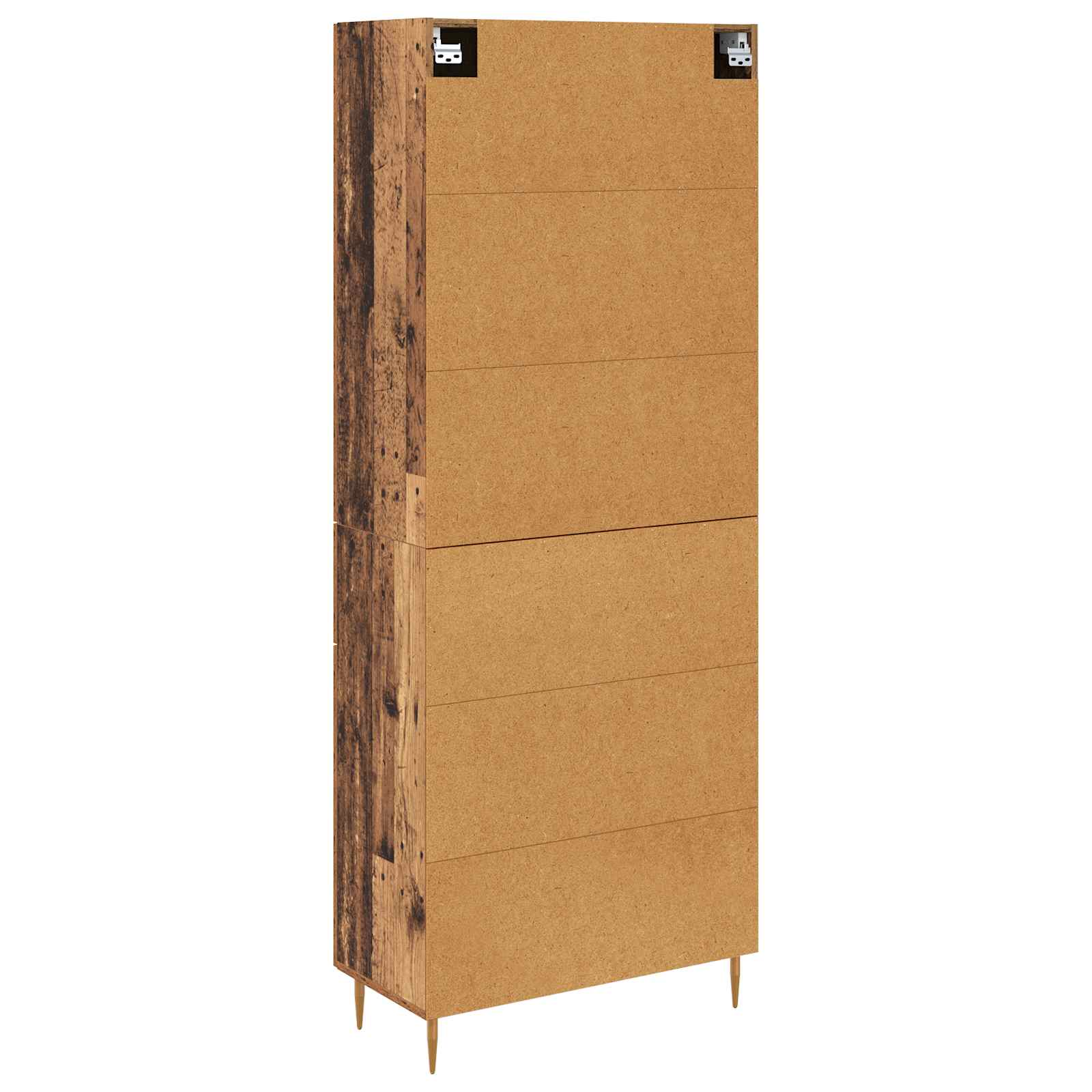 Highboard met lade Oud Hout 69,5 x 34 x 180 cm Bewerkt hout is nu te koop bij PeponiXL, paradijselijk wonen!