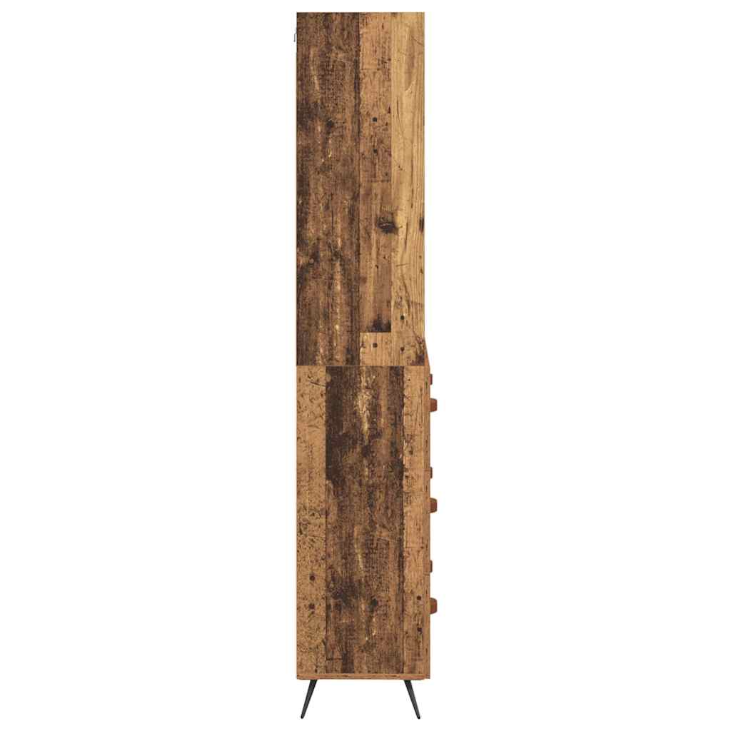 Hoge kast met lade Oud Hout 69,5 x 34 x 180 cm Bewerkt hout is nu te koop bij PeponiXL, paradijselijk wonen!