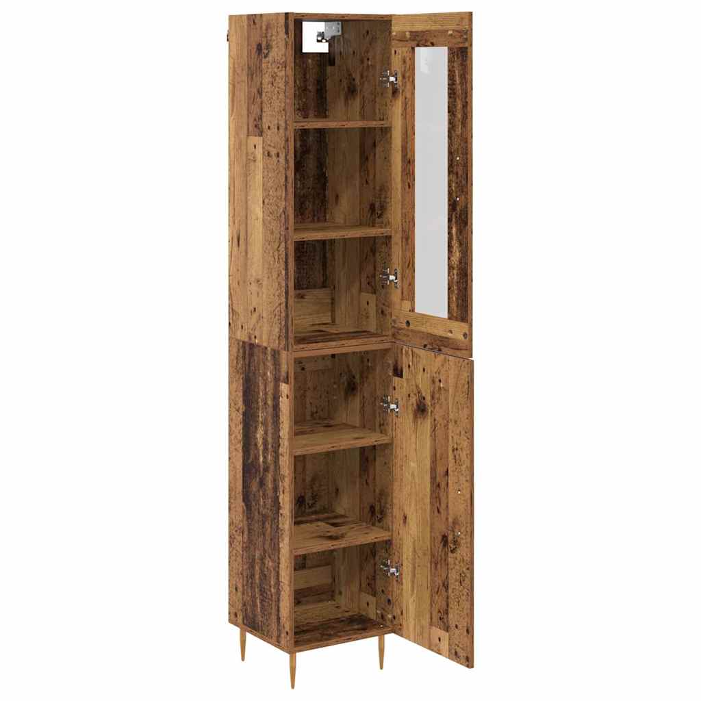 Hoge kast 2 pcs Oud Hout Bewerkt hout is nu te koop bij PeponiXL, paradijselijk wonen!