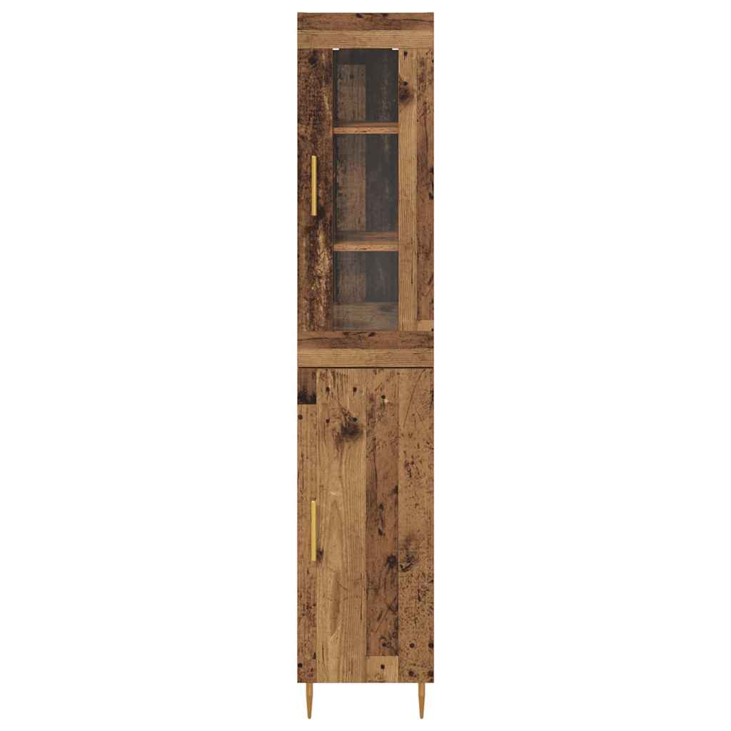 Hoge kast 2 pcs Oud Hout Bewerkt hout is nu te koop bij PeponiXL, paradijselijk wonen!