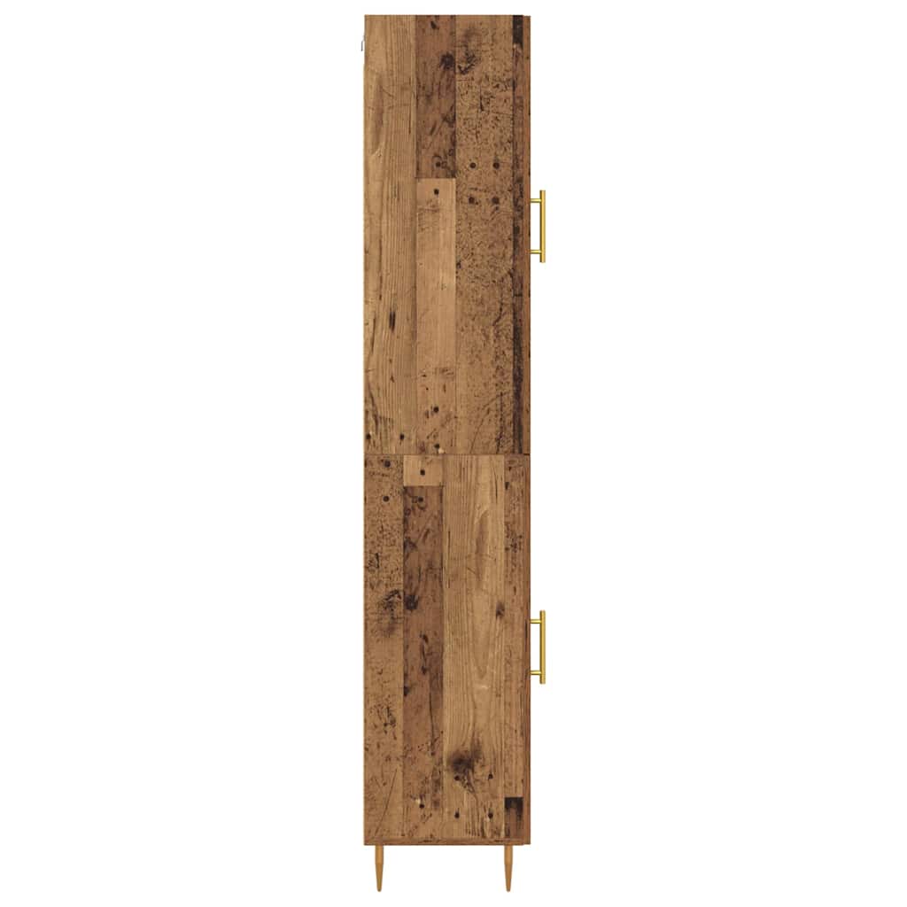 Hoge kast 2 pcs Oud Hout Bewerkt hout is nu te koop bij PeponiXL, paradijselijk wonen!