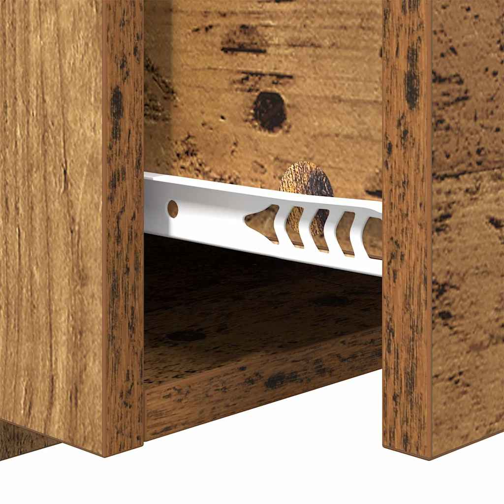 Hoofdbord Met Kast met lade 3 pcs Oud Hout Bewerkt hout is nu te koop bij PeponiXL, paradijselijk wonen!
