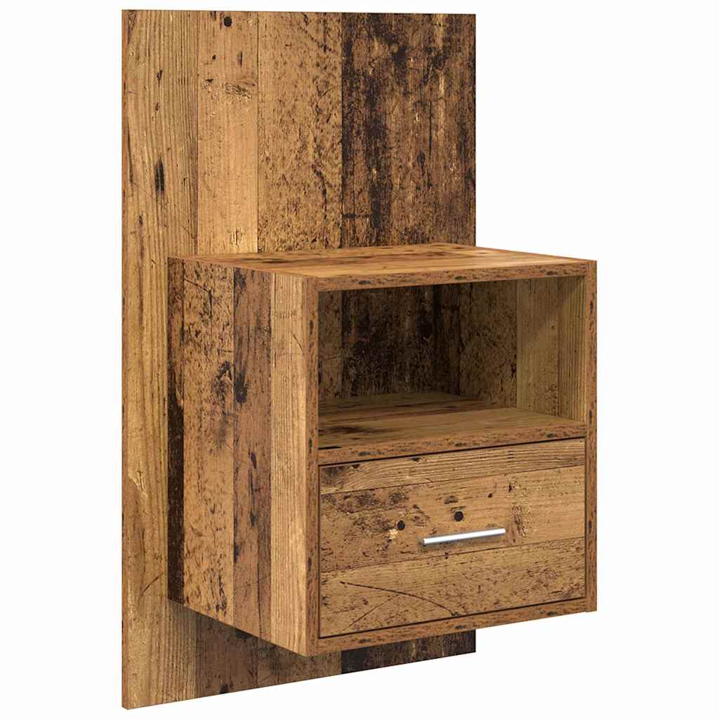 Hoofdbord Met Kast met lade 3 pcs Oud Hout Bewerkt hout is nu te koop bij PeponiXL, paradijselijk wonen!