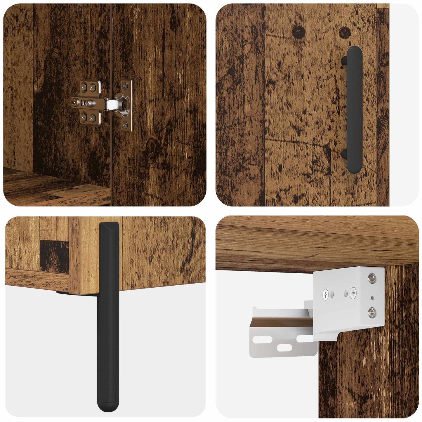 Highboard Oud Hout 69,5 x 34 x 180 cm Bewerkt hout is nu te koop bij PeponiXL, paradijselijk wonen!