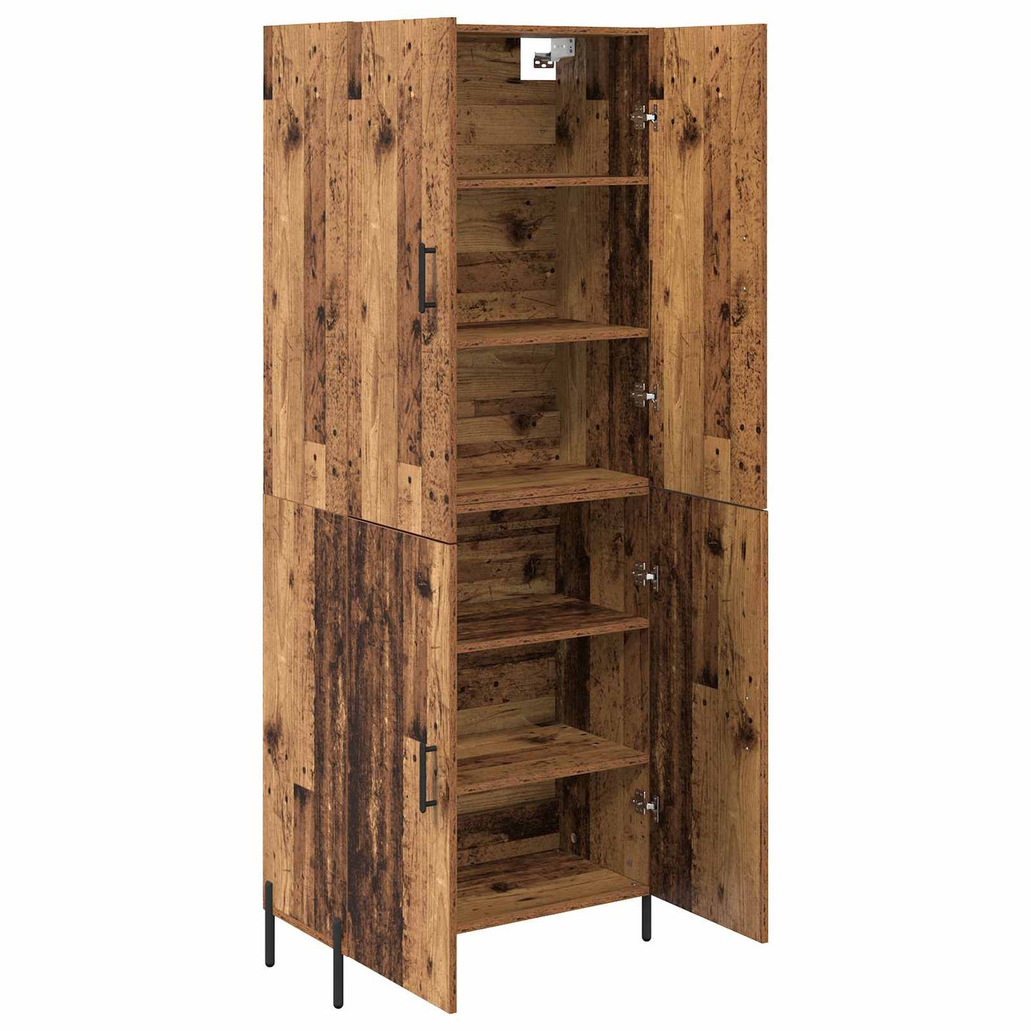 Highboard Oud Hout 69,5 x 34 x 180 cm Bewerkt hout is nu te koop bij PeponiXL, paradijselijk wonen!