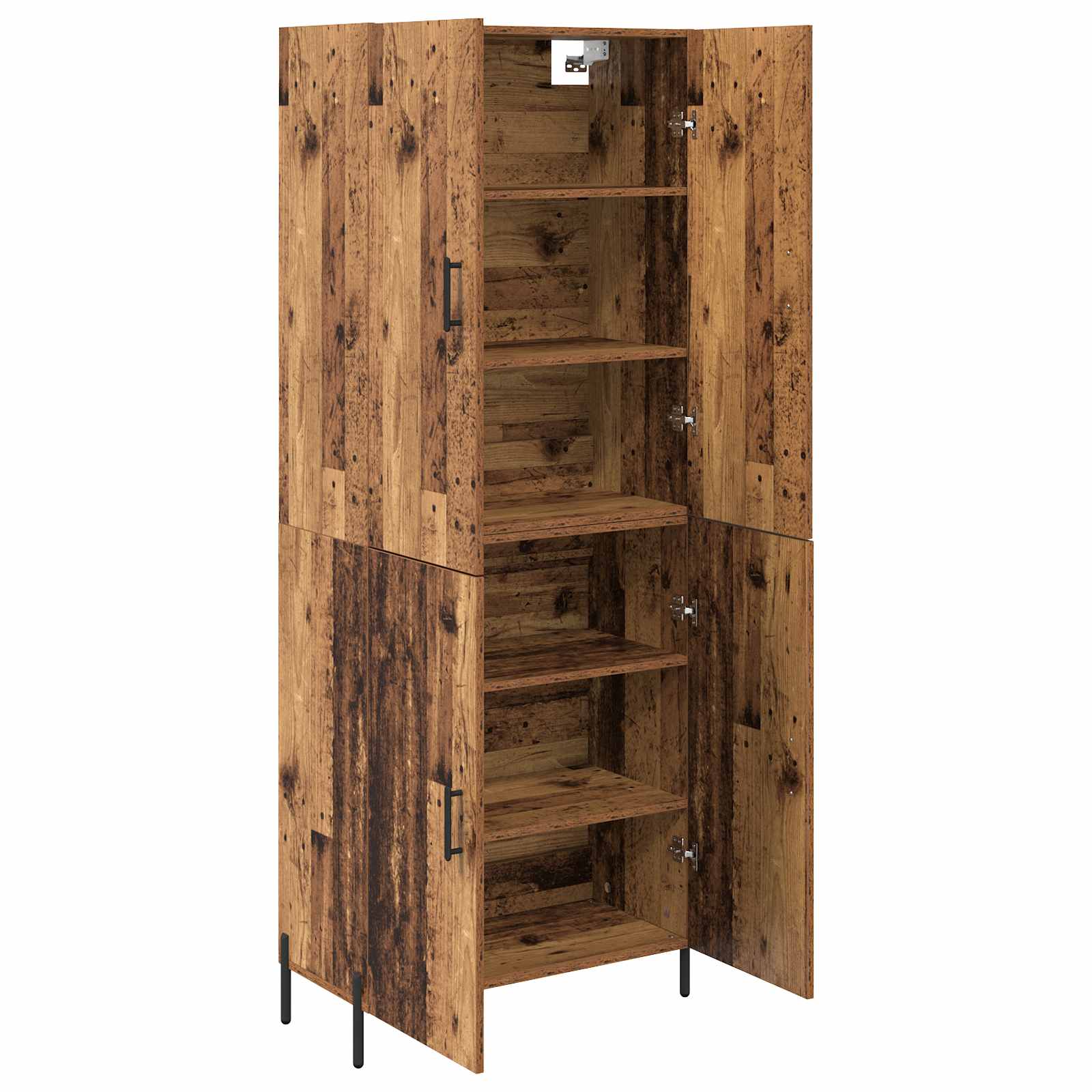 Highboard Oud Hout 69,5 x 34 x 180 cm Bewerkt hout is nu te koop bij PeponiXL, paradijselijk wonen!