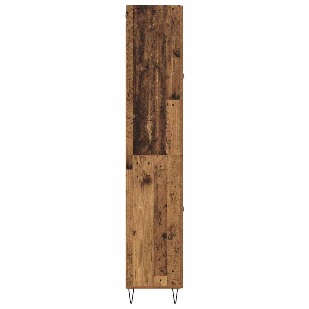 Hoge kast met lade Oud Hout 69,5 x 34 x 180 cm Bewerkt hout is nu te koop bij PeponiXL, paradijselijk wonen!