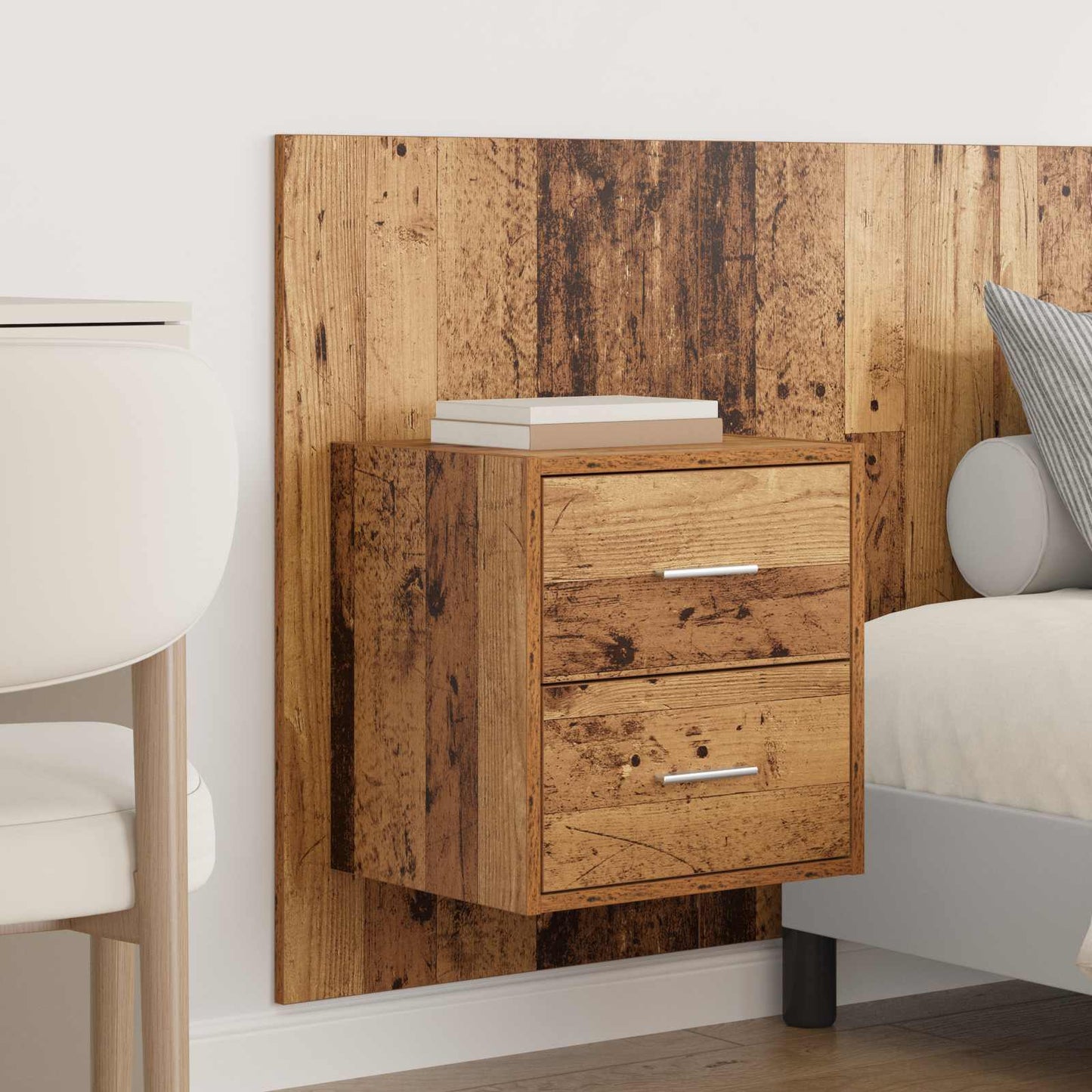 Hoofdbord Met Kast met lade 3 pcs Oud Hout Bewerkt hout is nu te koop bij PeponiXL, paradijselijk wonen!