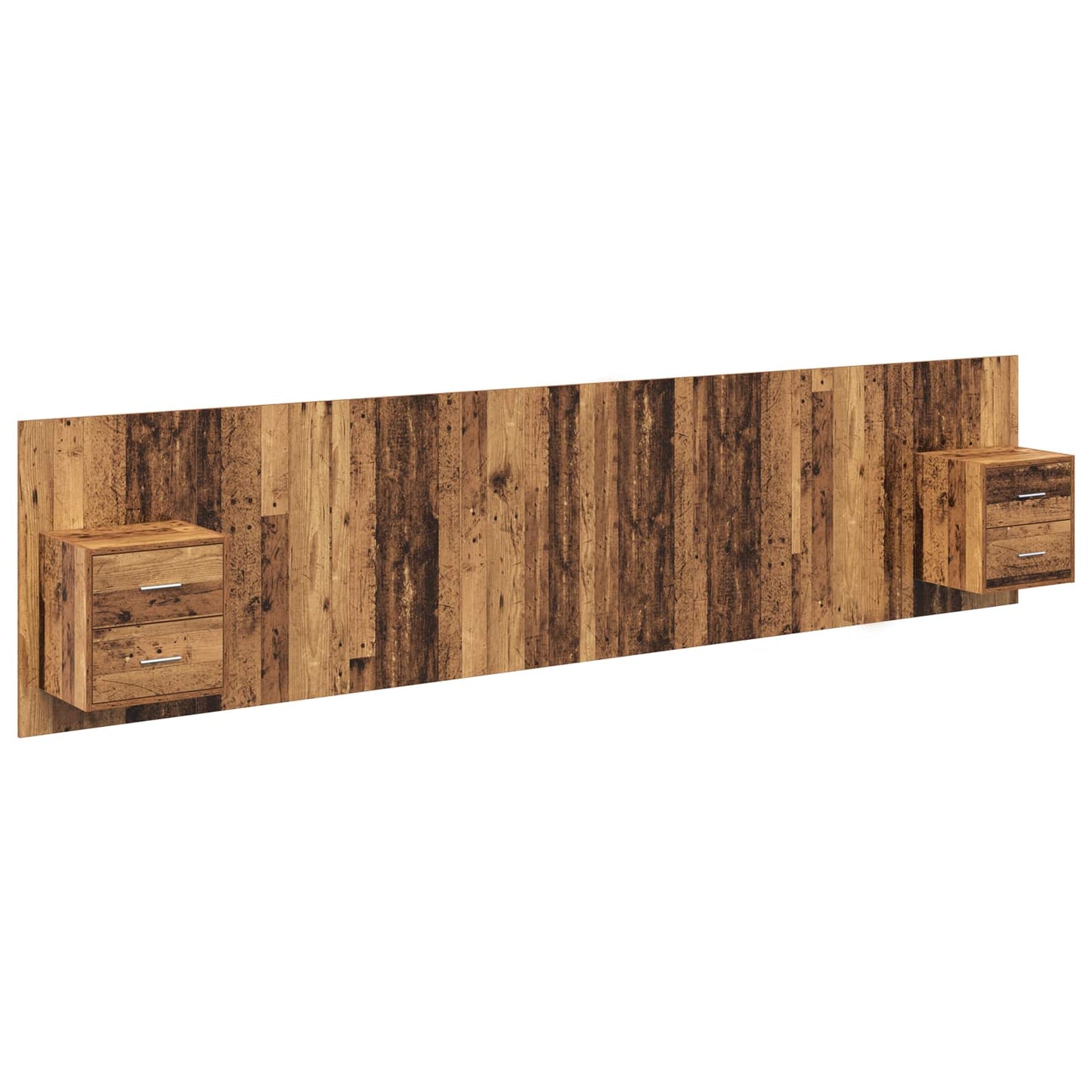 Hoofdbord Met Kast met lade 3 pcs Oud Hout Bewerkt hout is nu te koop bij PeponiXL, paradijselijk wonen!