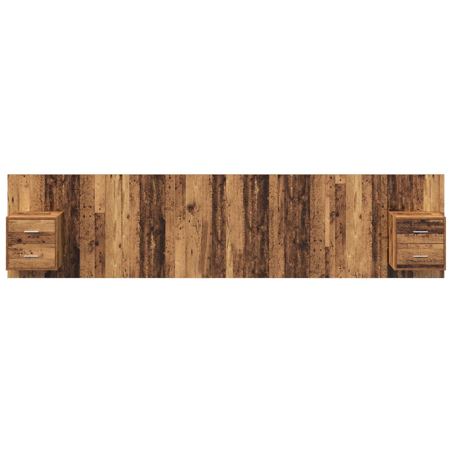 Hoofdbord Met Kast met lade 3 pcs Oud Hout Bewerkt hout is nu te koop bij PeponiXL, paradijselijk wonen!