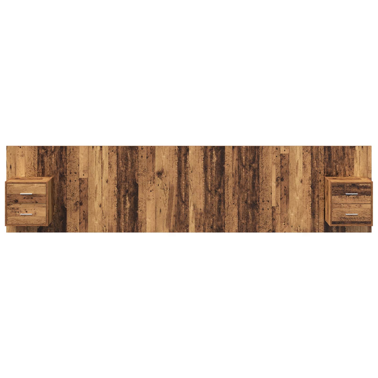 Hoofdbord Met Kast met lade 3 pcs Oud Hout Bewerkt hout is nu te koop bij PeponiXL, paradijselijk wonen!