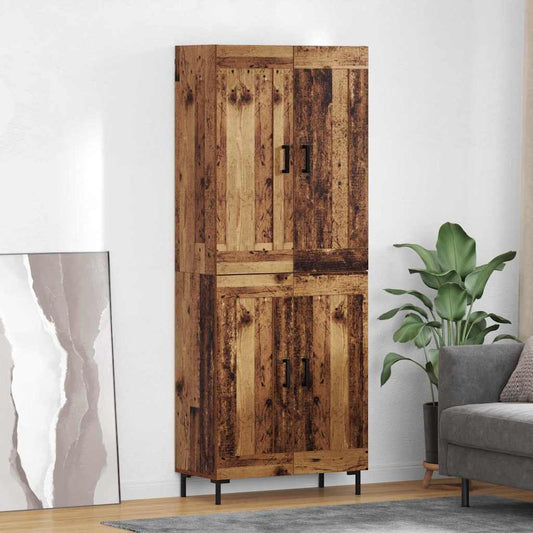Hoge kast 2 pcs Oud Hout Bewerkt hout is nu te koop bij PeponiXL, paradijselijk wonen!