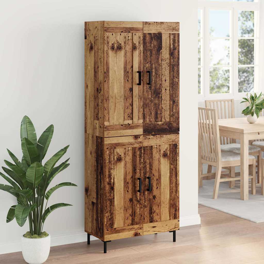 Hoge kast 2 pcs Oud Hout Bewerkt hout is nu te koop bij PeponiXL, paradijselijk wonen!