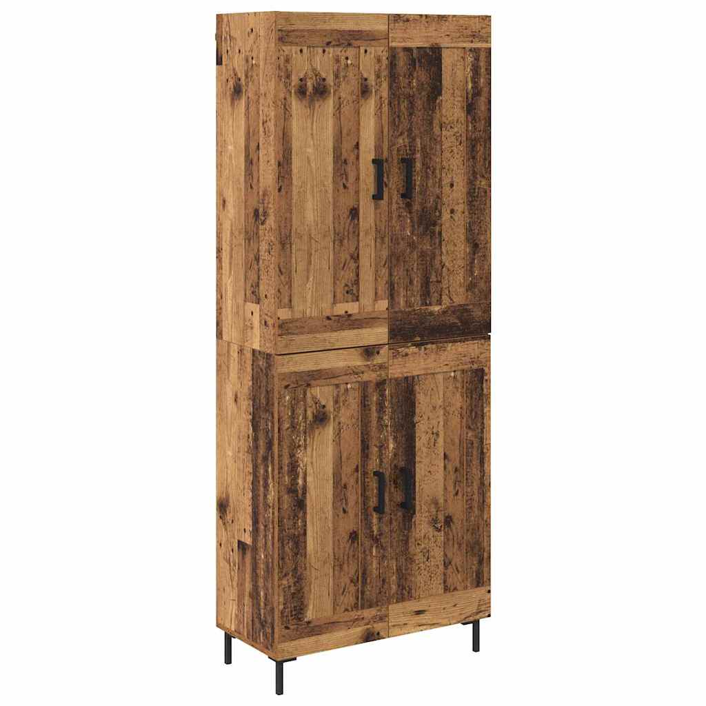 Hoge kast 2 pcs Oud Hout Bewerkt hout is nu te koop bij PeponiXL, paradijselijk wonen!