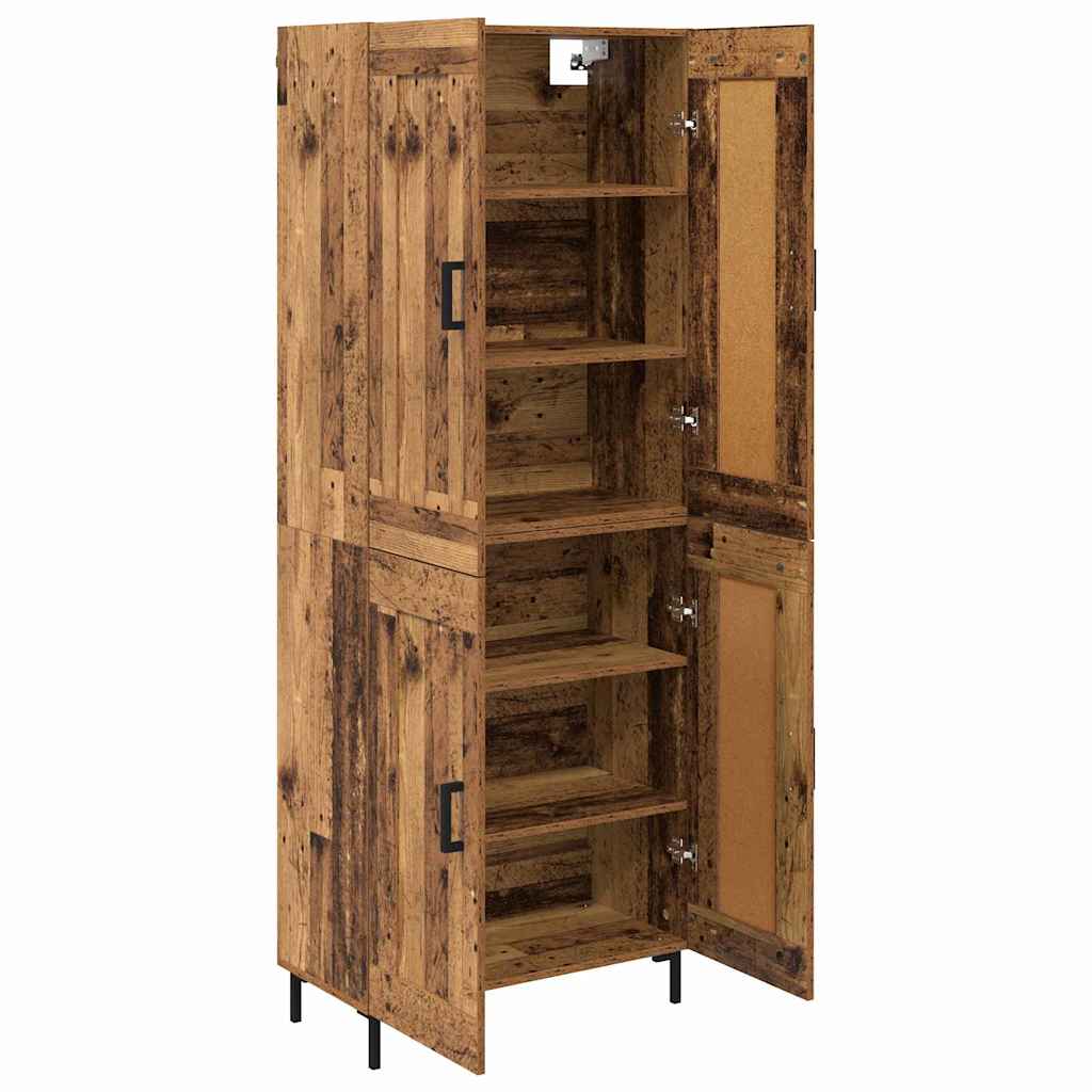 Hoge kast 2 pcs Oud Hout Bewerkt hout is nu te koop bij PeponiXL, paradijselijk wonen!
