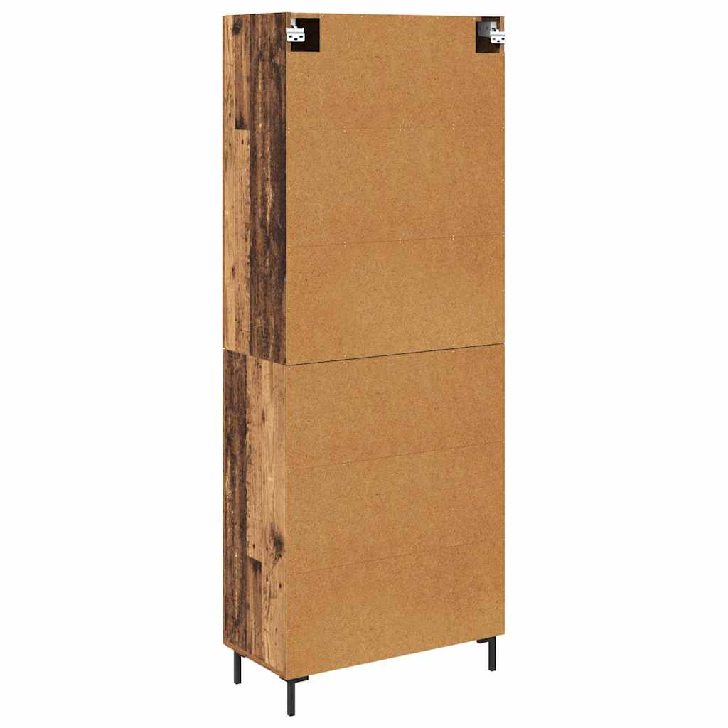 Hoge kast 2 pcs Oud Hout Bewerkt hout is nu te koop bij PeponiXL, paradijselijk wonen!